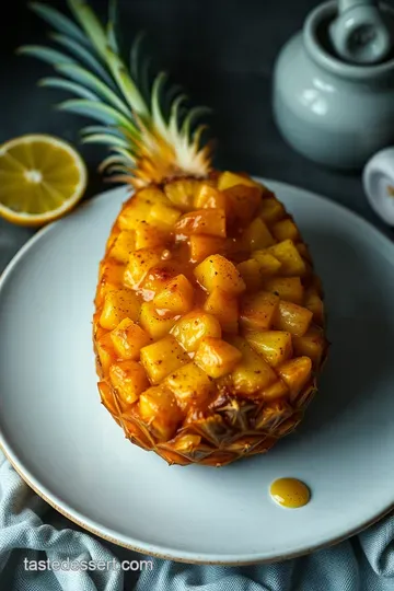 Smoky Grilled Pineapple with Honey-Lime Drizzle presentation