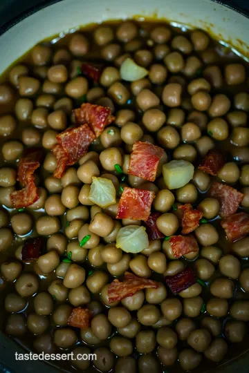 Southern-Style Purple Hull Peas with Bacon and Herbs presentation