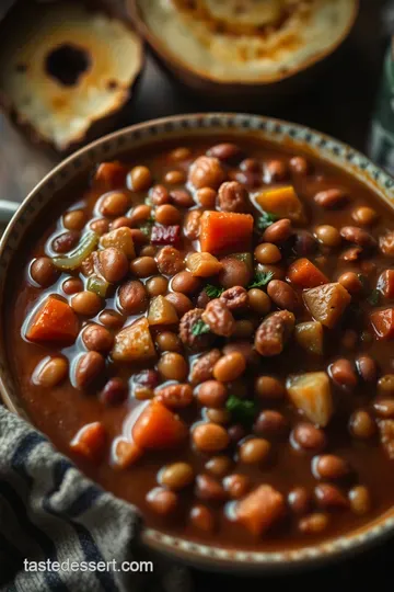 Spiced Anasazi Bean Stew presentation