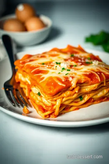 Spicy Buffalo Chicken Lasagna presentation