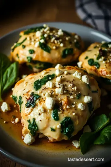 Spinach & Feta Stuffed Chicken Breasts presentation