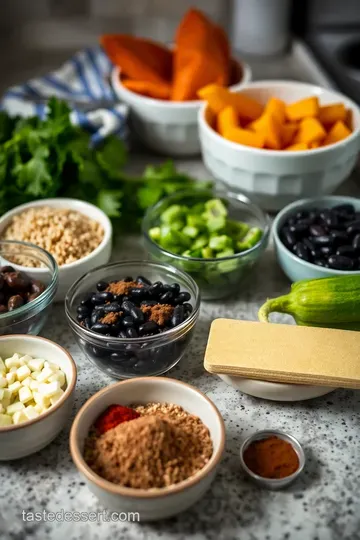 Stuffed Pasilla Peppers with Quinoa and Black Beans ingredients