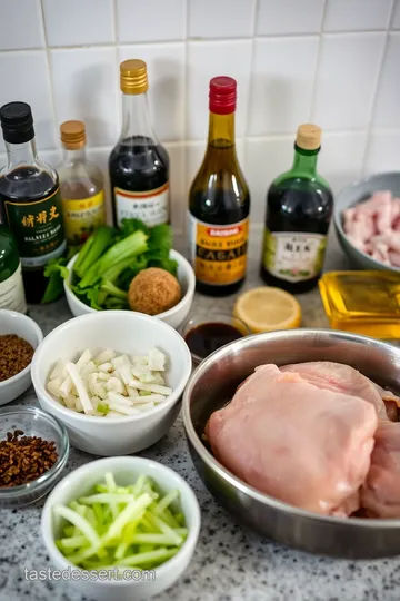 Three Cup Chicken Noodles ingredients