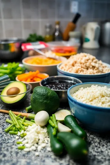 Tuna Avocado Crispy Rice Salad ingredients