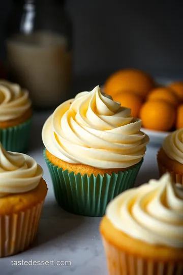 Whimsical Vanilla Bean Cupcakes with Colorful Buttercream presentation