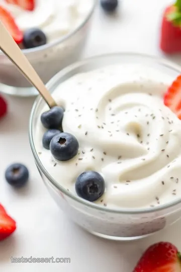 Low Sodium Coconut Chia Pudding with Fresh Berries presentation