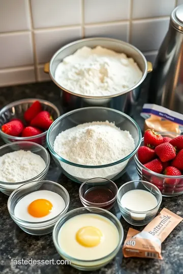 Fluffy Strawberry Waffles ingredients