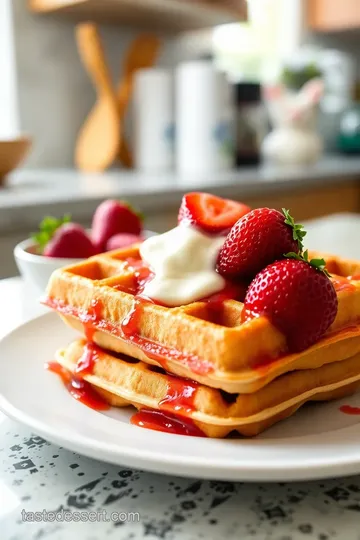 Fluffy Strawberry Waffles steps