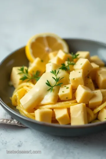 Classic Lemon Beurre Blanc presentation