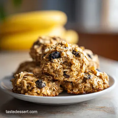 3 Ingredient Banana Oatmeal Cookie with Chocolate Chips in 17 Minutes Recipe Card