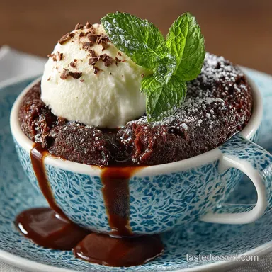 The Emergency Chocolate Mug Cake 5Minute Fudgy Instant Indulgence Recipe Card