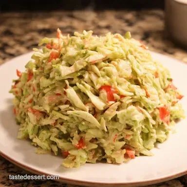 Easy Cole Slaw made in 5 Minutes Nandos Copycat Recipe Card