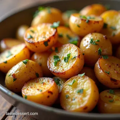 Crispy Garlic Potatoes My Easy Herb Roasted Secret Recipe Card