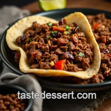 Abuela' s Authentic Mexican Ground Beef Tacos presentation