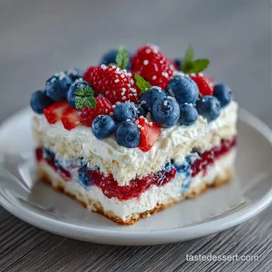 American Flag Icebox Cake: Creamy Recipe Card