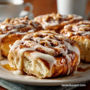 Apple Butter Cinnamon Rolls: Fluffy Sweet Rolls with Maple Cream Cheese Glaze Recipe Card