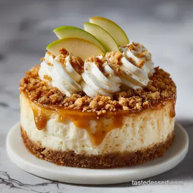 Apple Crisp Cheesecake for 12 Servings Recipe Card