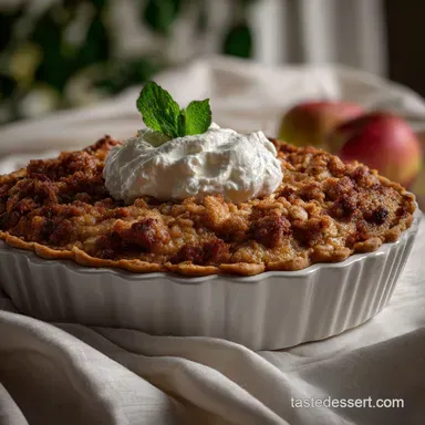 Apple Crisp Pie with Cream Cheese: Crispy Baked Recipe Card
