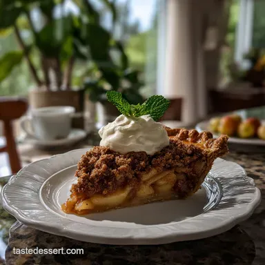 Apple Crisp Pie with Cream Cheese: Crispy Baked