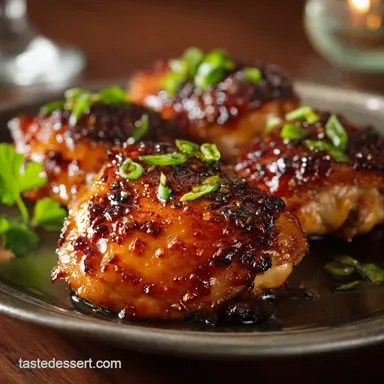 Asian Glazed Chicken Thighs: Sticky Honey-Ginger Weeknight Dinner Recipe Card