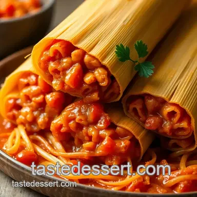 Aunt Maria' s Chicken Tamales presentation