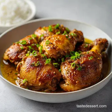 Chicken Adobo for 4 Servings: Crispy Pan-Seared Filipino Recipe Recipe Card