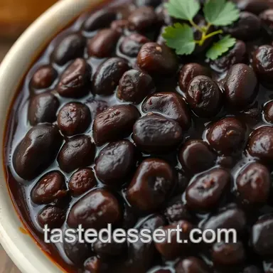 Authentic Cuban Black Beans (Frijoles Negros) presentation