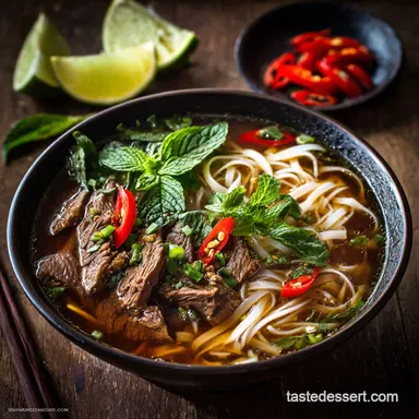 Vietnamese Pho: The Perfect Authentic Beef Noodle Soup Recipe Recipe Card