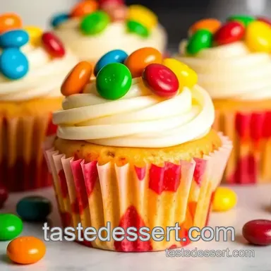 How to Bake Skittles Cupcakes - Colorful Delights for Every Celebration! Recipe Card