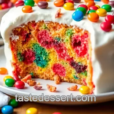 How to Bake Skittles Rainbow Cake in 55 Minutes: A Colorful Delight Recipe Card