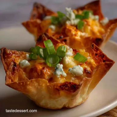Buffalo Chicken Wonton Cups: Ultra-Crispy Game Day Appetizer Recipe Card
