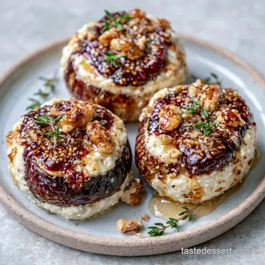 Baked Figs with Goat Cheese: Roasted Recipe Card
