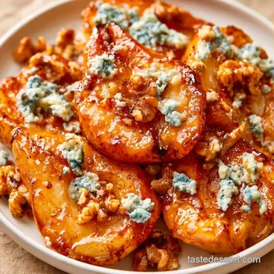 Baked Pears With Blue Cheese in 30 Min Recipe Card