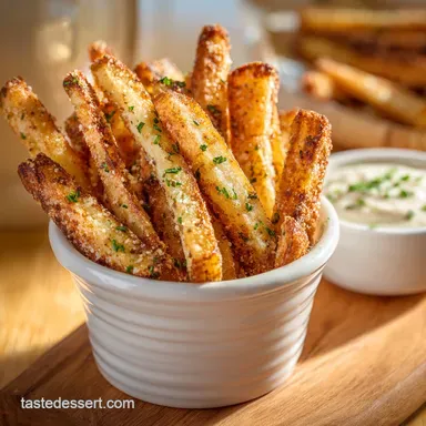 Baked Seasoned Fries with Skinny Garlic Aioli The Ultimate Crispy Fries Recipe Recipe Card