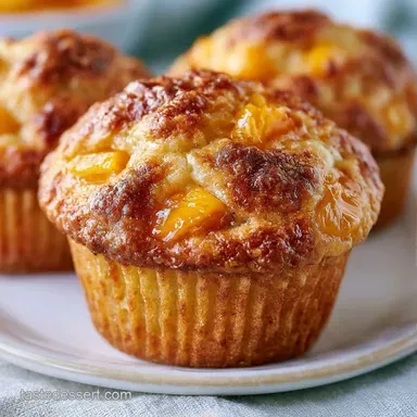 Peach Muffins with Unsalted Butter Recipe Card