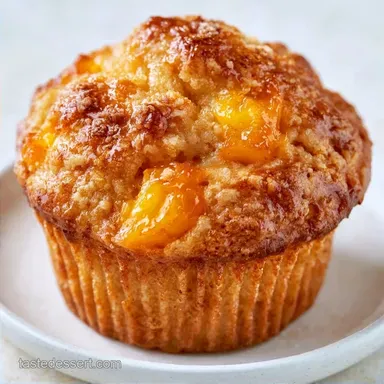 Peach Muffins with Unsalted Butter