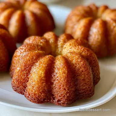 Banana Mini Bundt Cakes in 35 Minutes