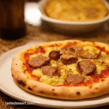 Bangers Mash Pizza Comfort Food with a Twist Recipe Card