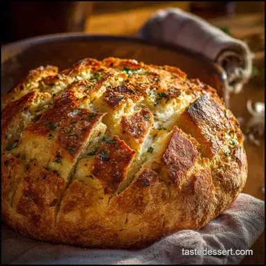 Rustic Basil and Garlic No Knead Bread The Ultimate Easy Artisan Cheat Recipe Card