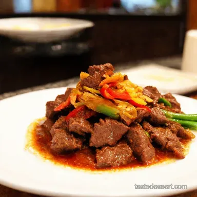 Beijing Beef Panda Express Copycat for Dinner Recipe Card