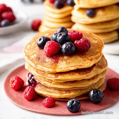 Berry Bliss Delicious Sheet Pan Pancakes Easy Fluffy Fun Recipe Card