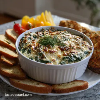 Spinach Dip: Velvety, Gooey, and Golden Recipe Card