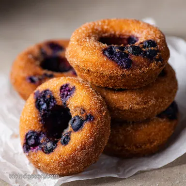 BestEver Blueberry Cake Donuts Baked Not Fried Recipe Card