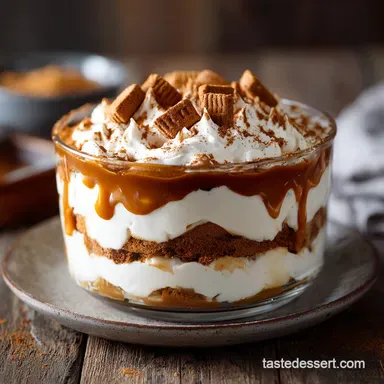Biscoff Trifle with Salted Caramel Sauce