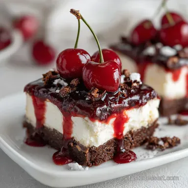 Black Forest Cheesecake Bars: No-Bake Recipe