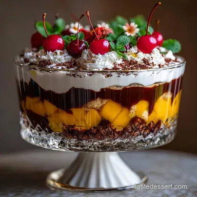 Black Forest Trifle Olive Mango in 40 Minutes Recipe Card
