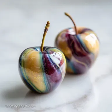 Black Poison Swirl Candy Apples Recipe: Halloween Party Ready Recipe Card