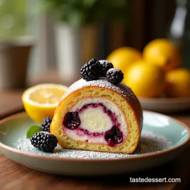 The Perfect Blackberry Lemon Cake Roll Recipe Foolproof Swirl Recipe Card
