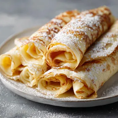 Quick and Easy Crepe Recipe in a Blender with Vanilla: French Recipe Card