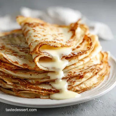 Quick and Easy Crepe Recipe in a Blender with Vanilla: French